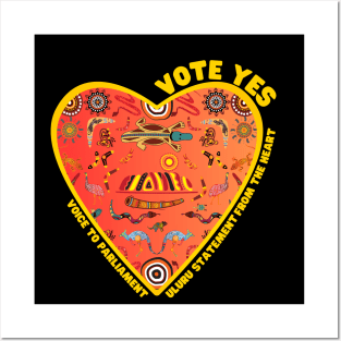 Vote Yes - Uluru Statement - From the Heart Posters and Art